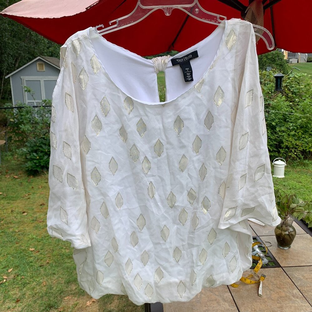 White House Black Market Women's Top Size L 3/4 Sleeve